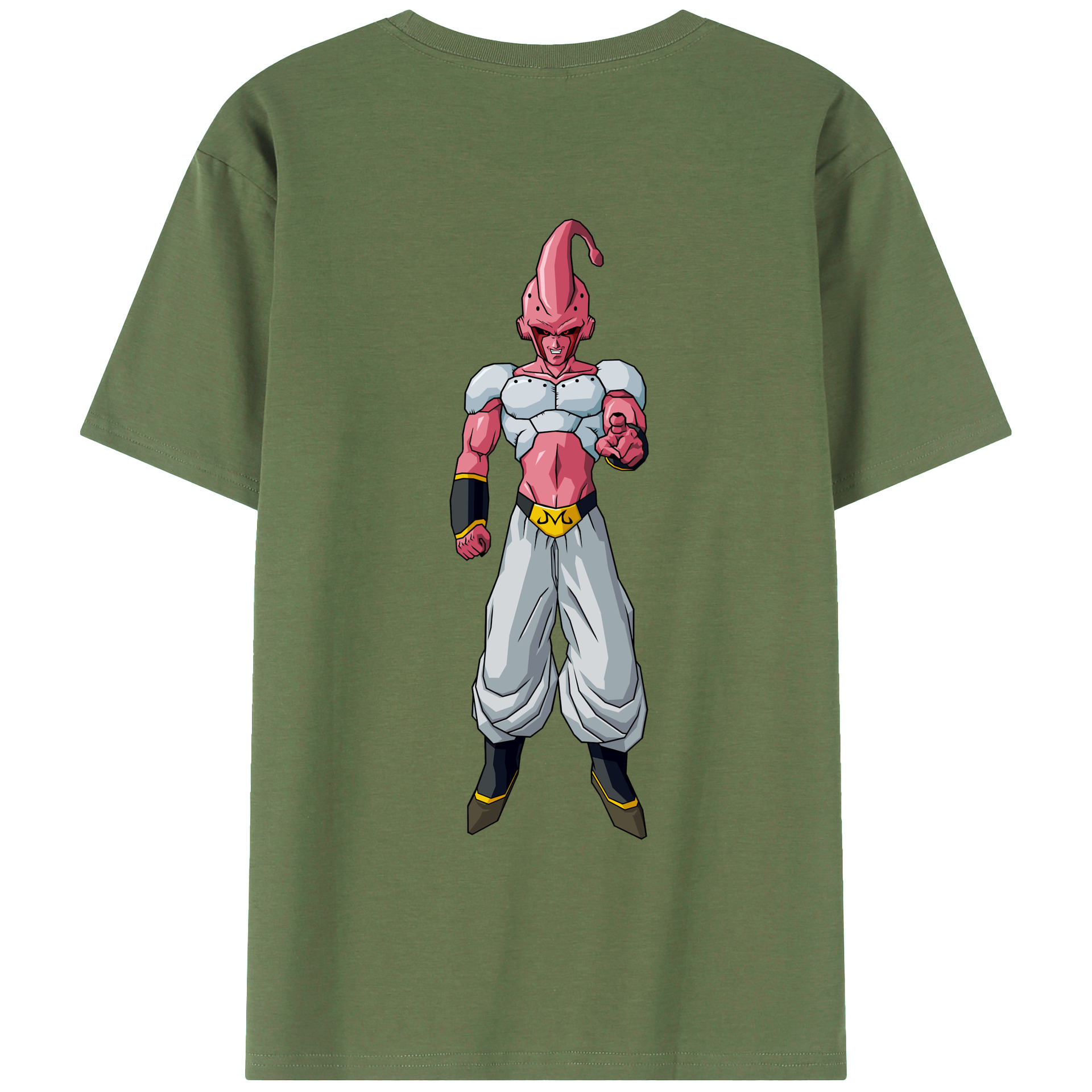 （画像用） ドラゴンボール 魔人ブウ DRAGON BALL Majin Buu 綿100％ メンズ半袖Tシャツ（バックプリント） 通気性